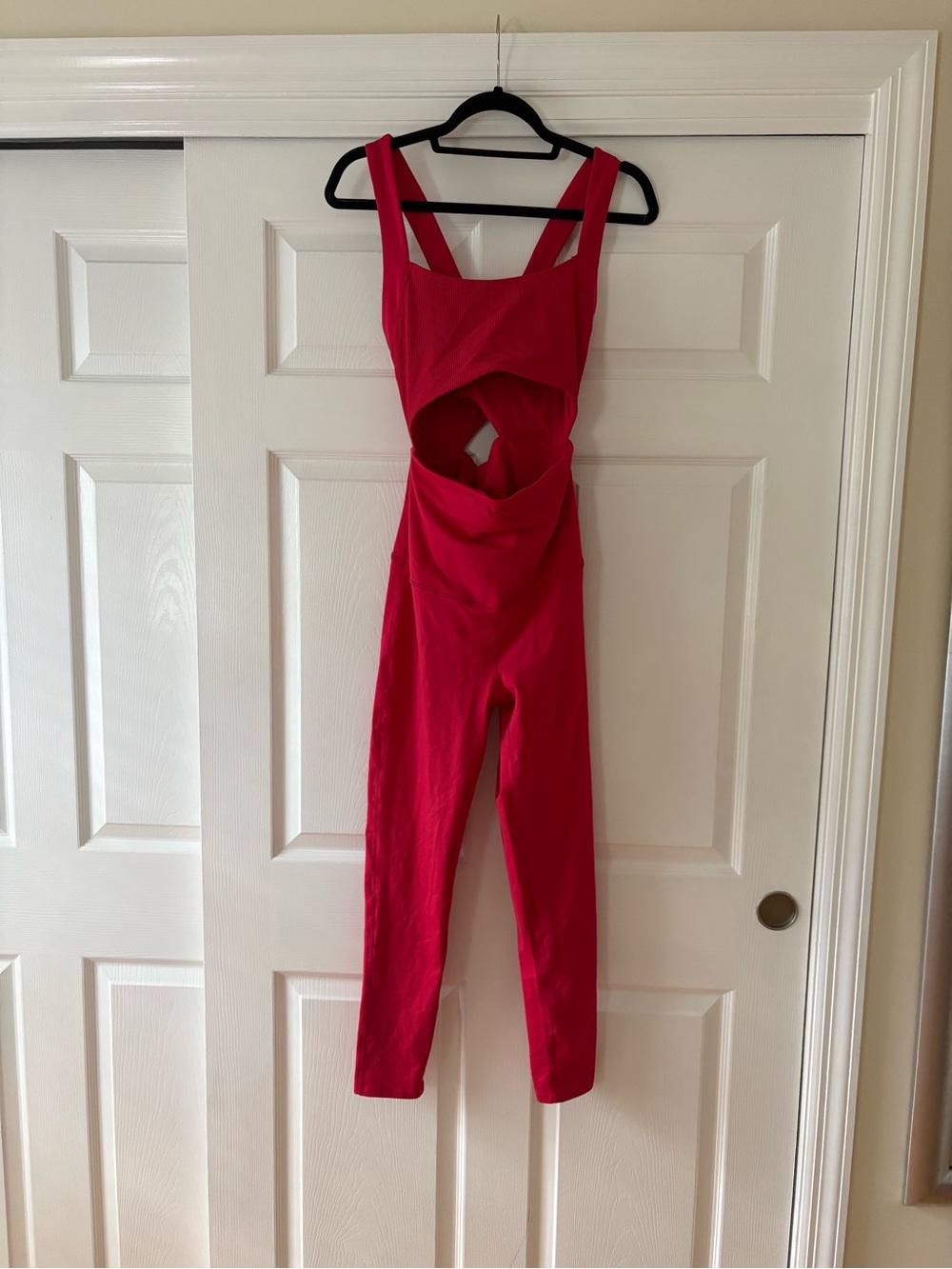 Free People Movement Happiness Runs Cutout High-Waist Pink Jumpsuit